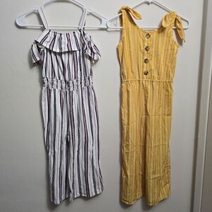 2 girls jumpsuit romper size 7 and 8